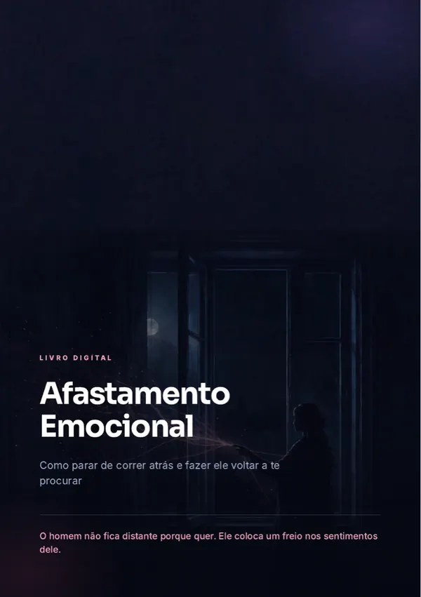 A capa, página do livro Afastamento Emocional