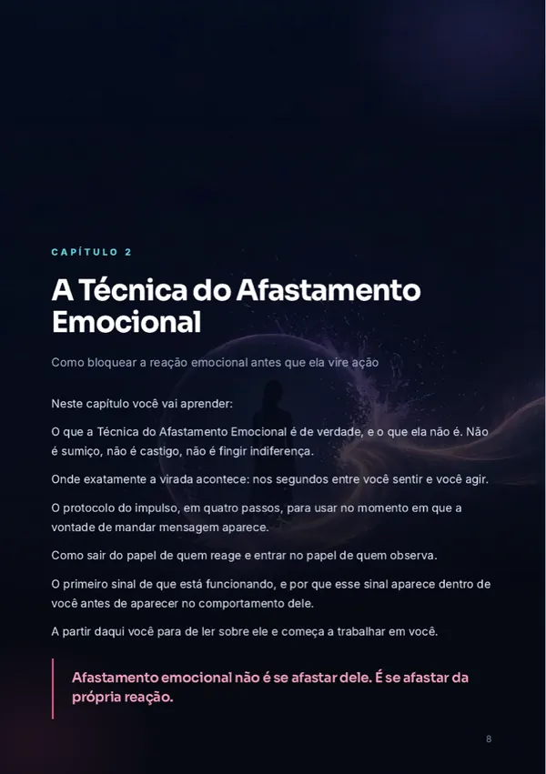Capítulo 2, página do livro Afastamento Emocional